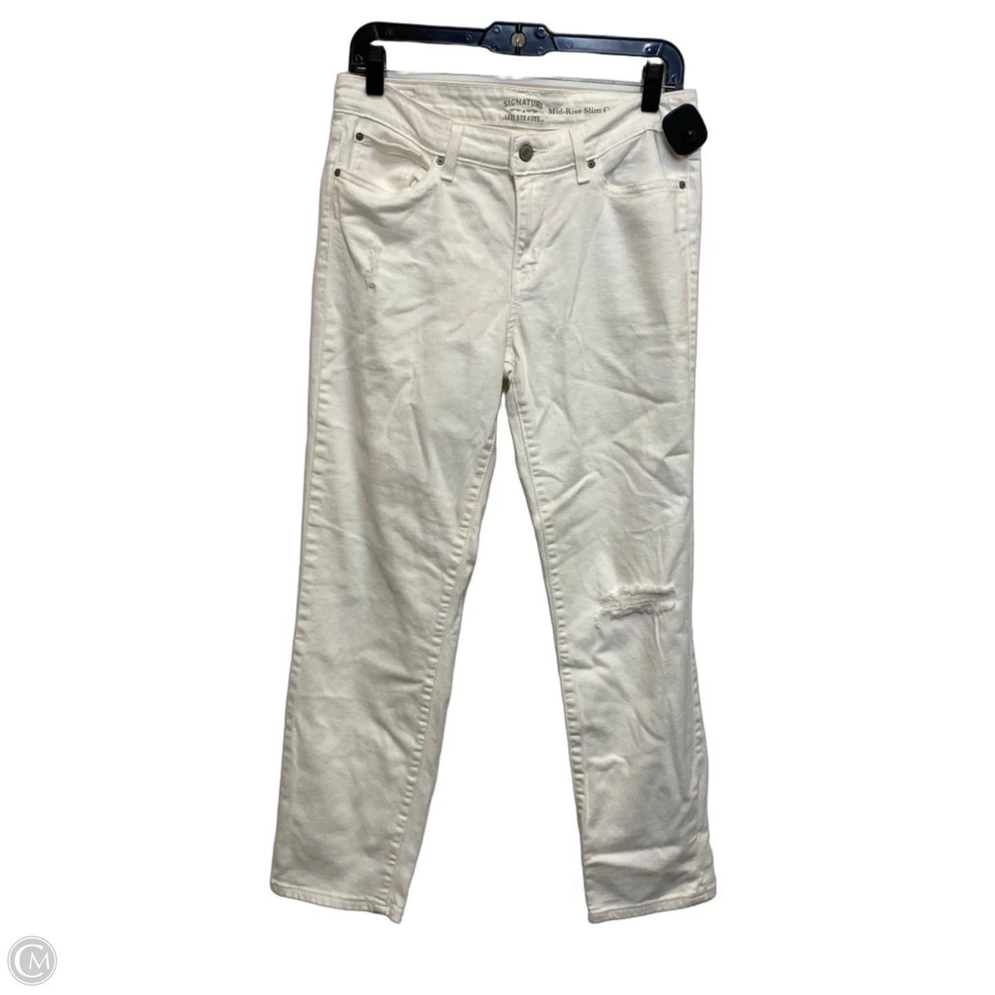 Jeans Skinny By Levis In White Denim, Size: 8