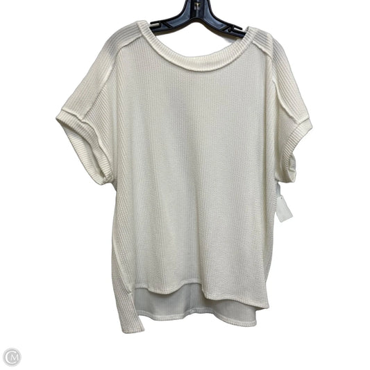 Top Short Sleeve By 7th Ray In White, Size: 3x