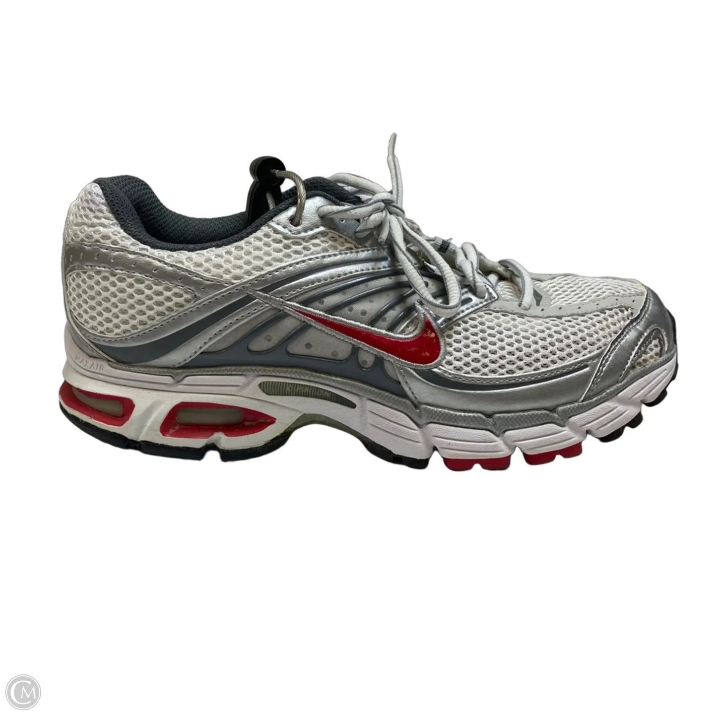 Shoes Athletic By Nike In Silver & White, Size: 8.5
