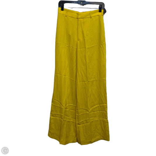 Pants Wide Leg By Zara In Yellow, Size: S