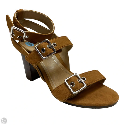 Sandals Heels Block By Vionic In Brown, Size: 6