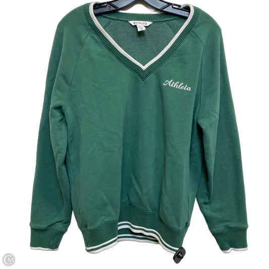 Athletic Sweatshirt Crewneck By Athleta In Green, Size: Xs