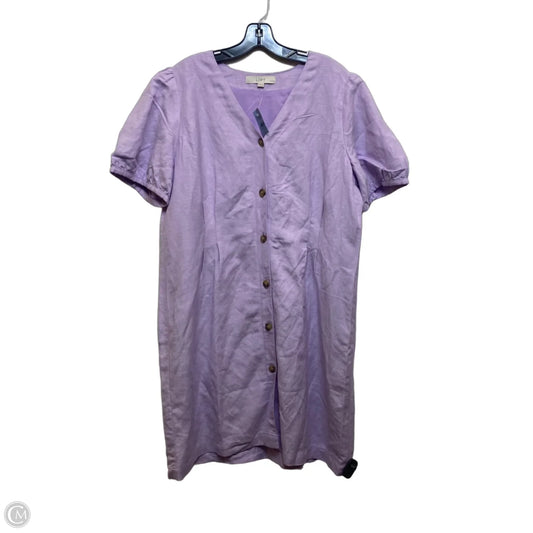 Dress Casual Short By Loft In Purple, Size: 16