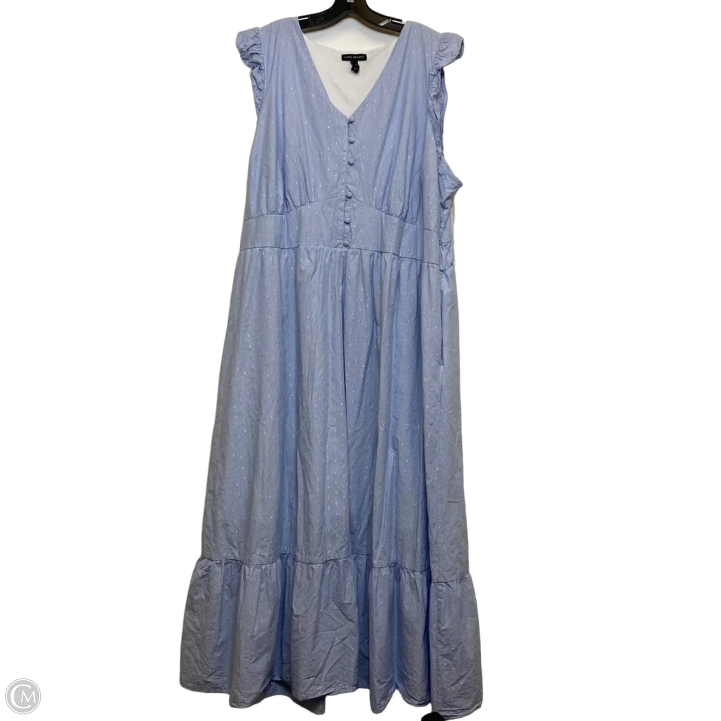 Dress Casual Maxi By Lane Bryant In Blue & White, Size: 4x