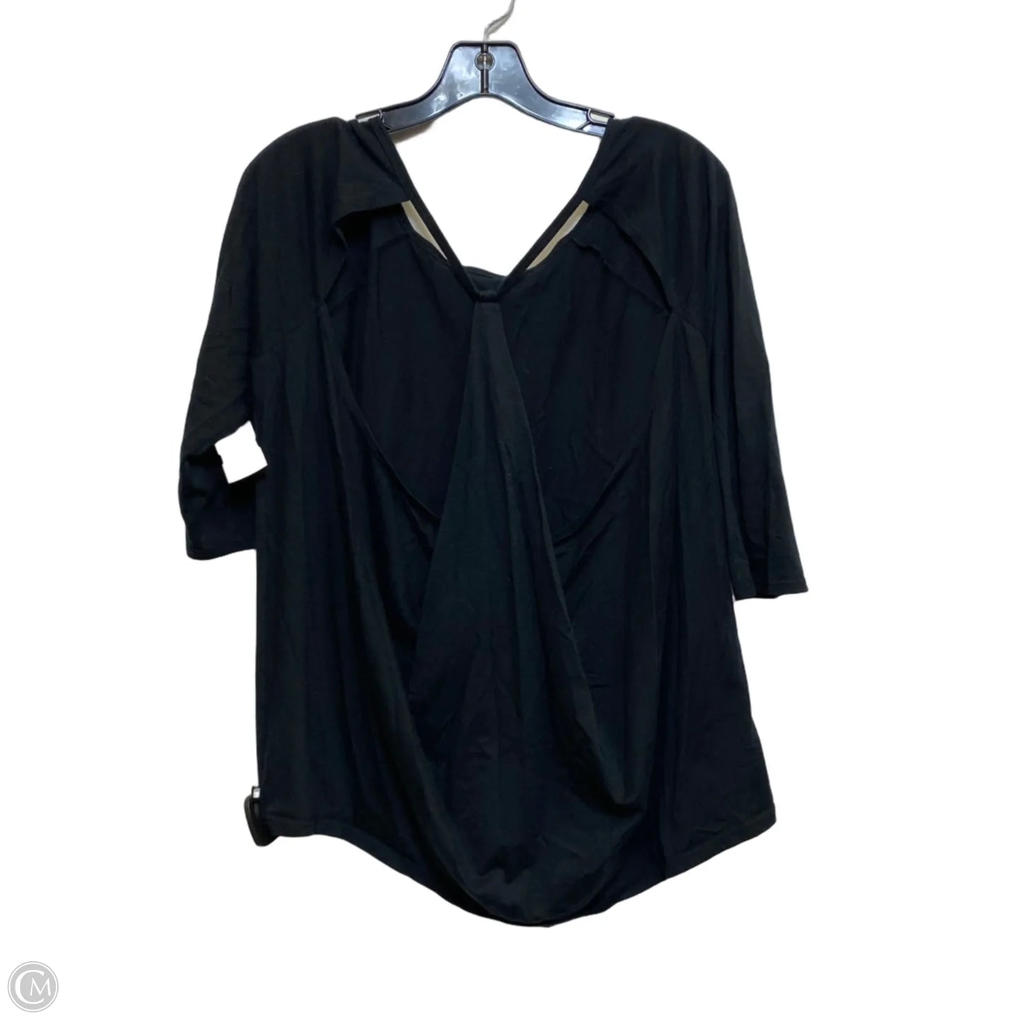 Athletic Top Long Sleeve Crewneck By Fabletics In Black, Size: M
