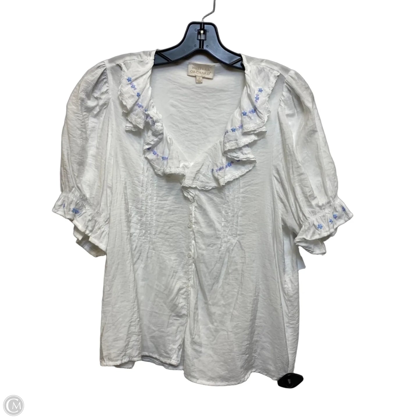 Top Short Sleeve By Hester & Orchard In White, Size: S