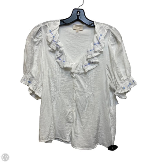 Top Short Sleeve By Hester & Orchard In White, Size: S
