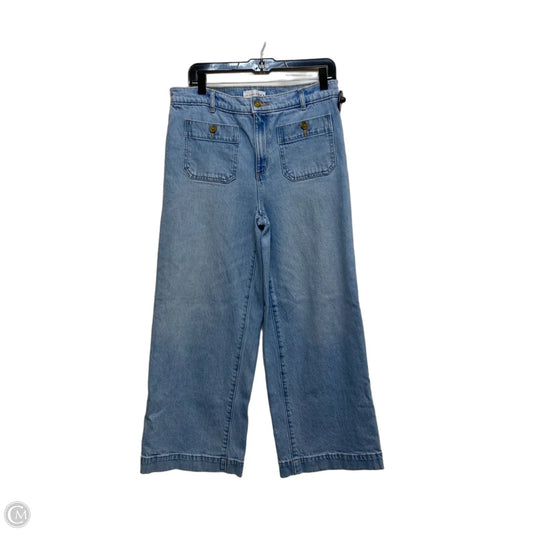 Jeans Wide Leg By Loft In Blue Denim, Size: 8