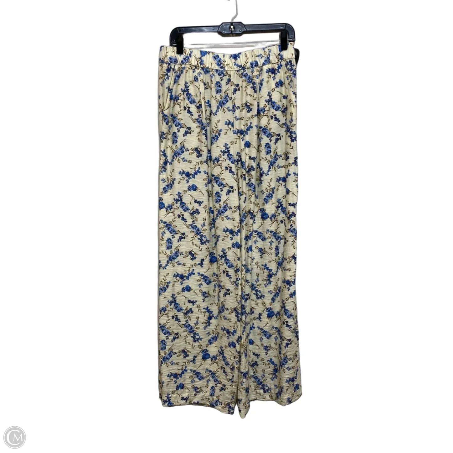 Pants Wide Leg By A New Day In Blue & Cream, Size: M
