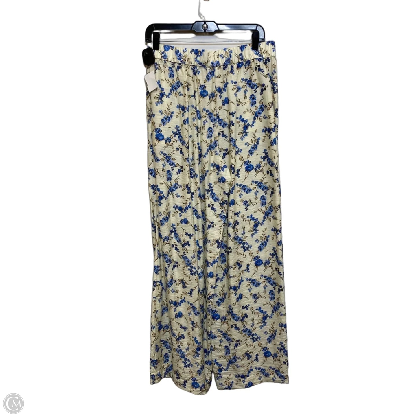 Pants Wide Leg By A New Day In Blue & Cream, Size: M