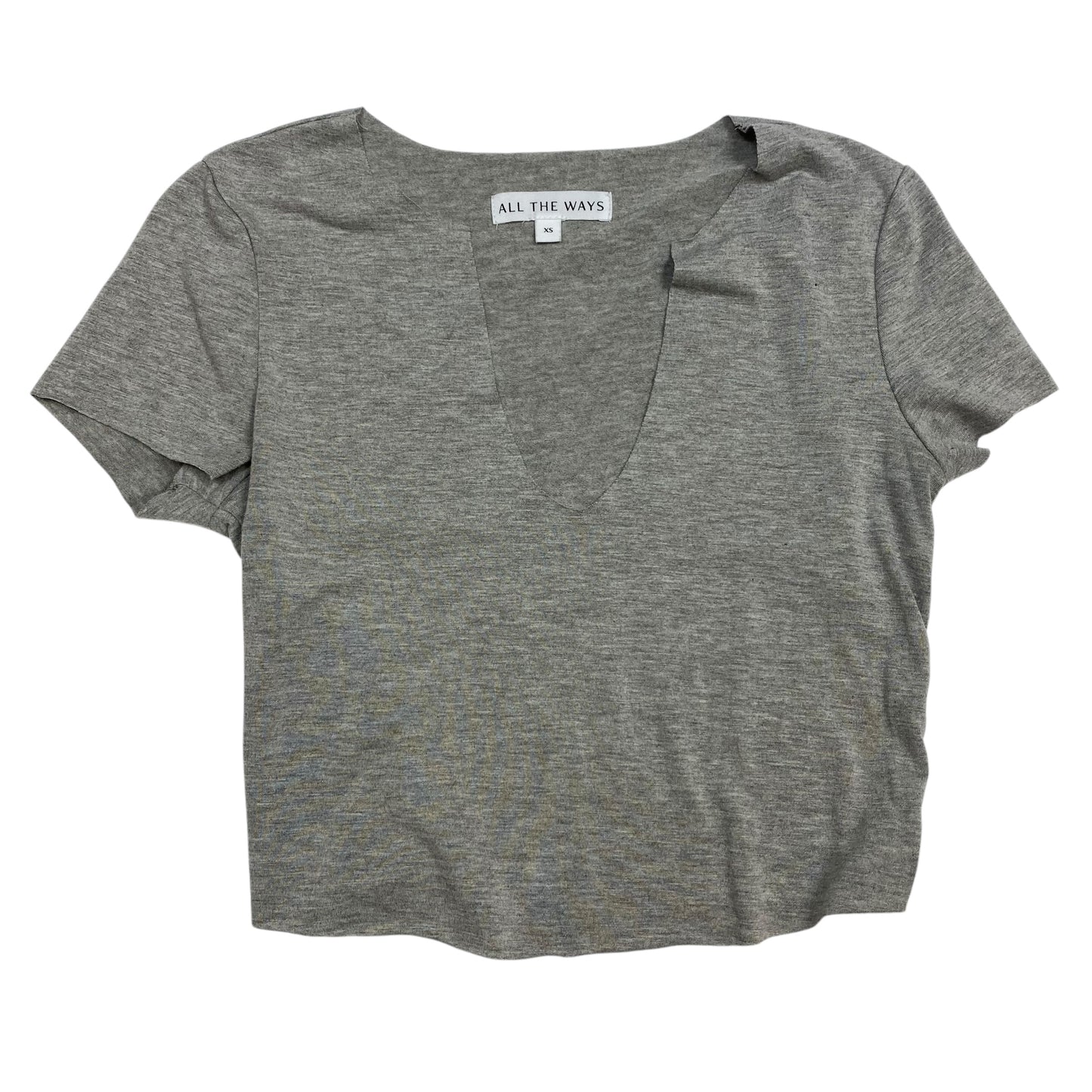 Top Short Sleeve Basic By All the Ways In Grey, Size: Xs