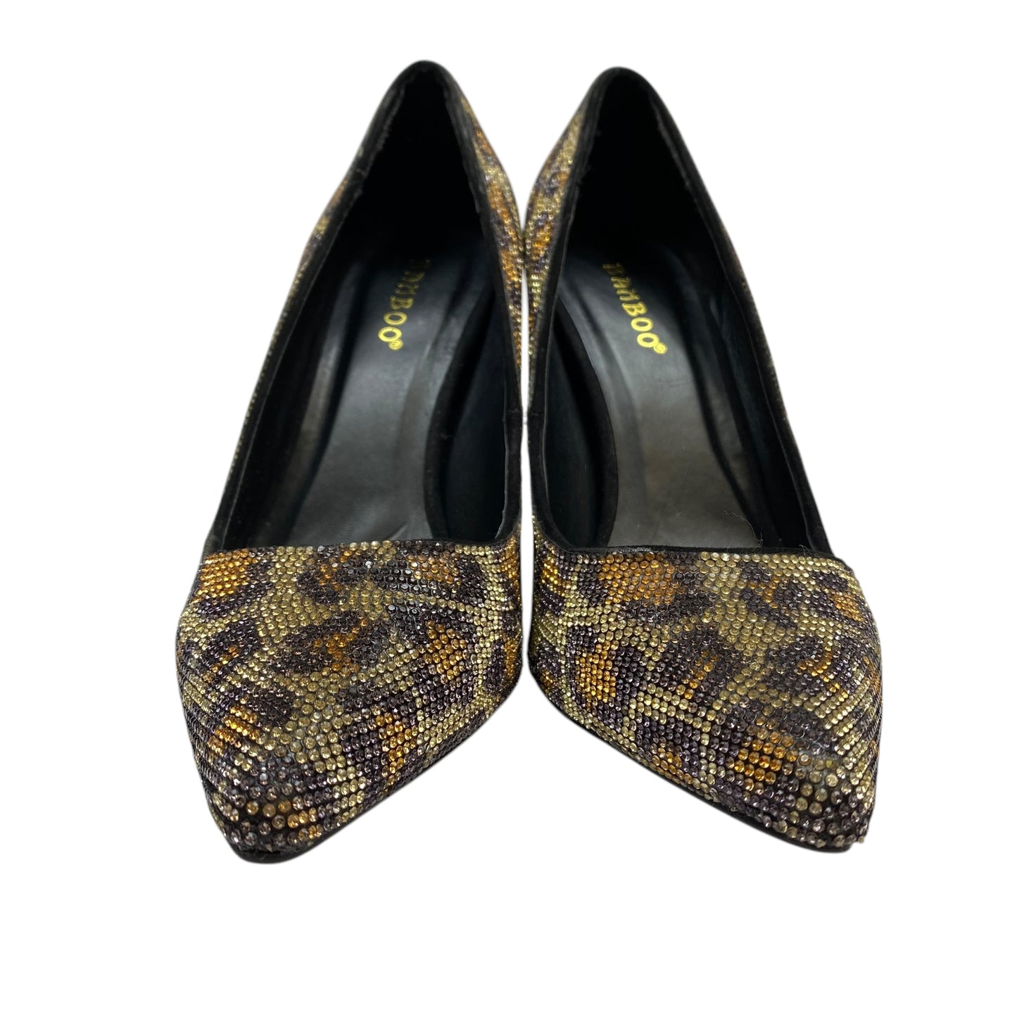 Shoes Heels Block By Bamboo In Animal Print, Size: 7.5