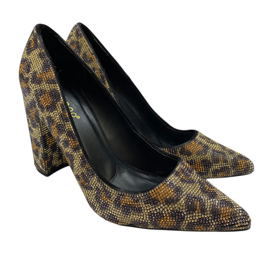 Shoes Heels Block By Bamboo In Animal Print, Size: 7.5