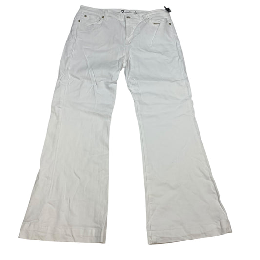 Jeans Designer By 7 For All Mankind In White Denim, Size: 14