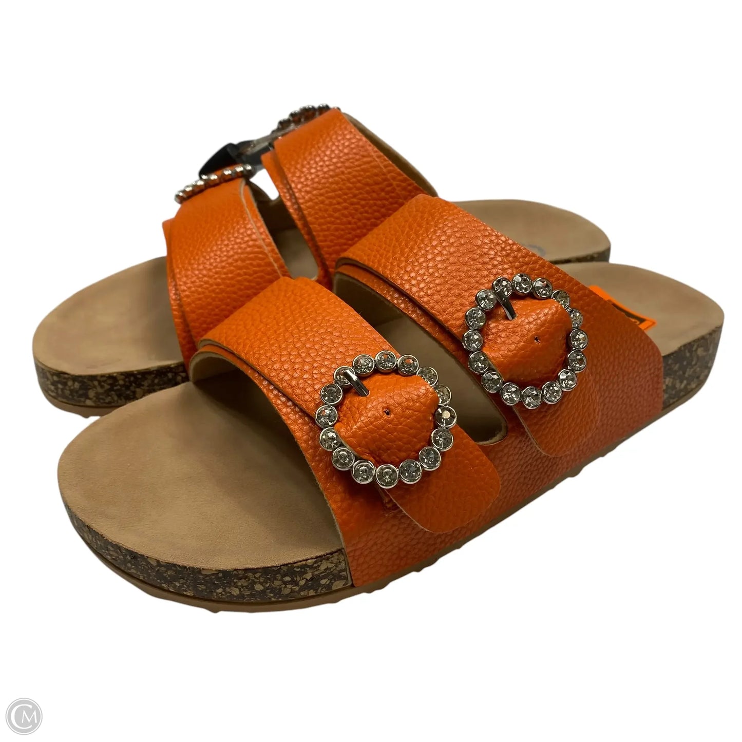 Sandals Flats By Cato In Orange, Size: 8