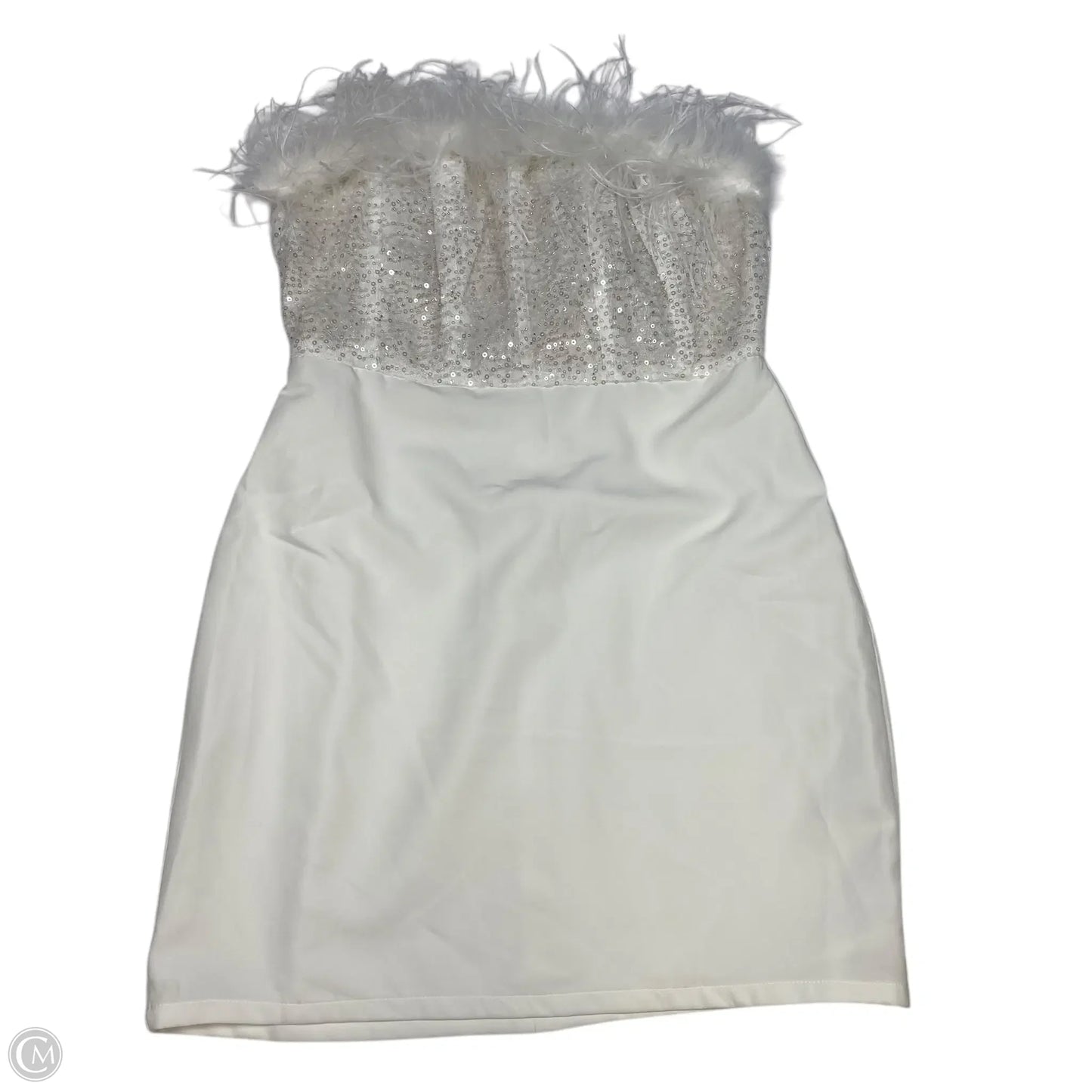 Dress Party Short By Main Strip In White, Size: L