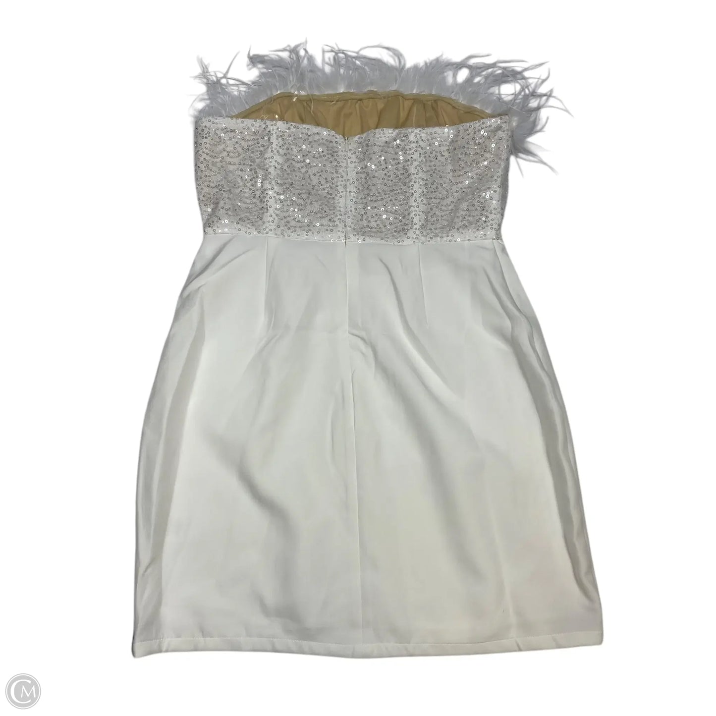 Dress Party Short By Main Strip In White, Size: L