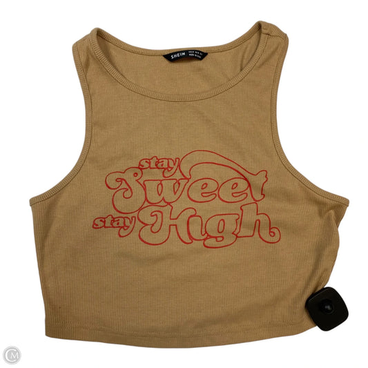 Tank Top By Shein In Brown, Size: M