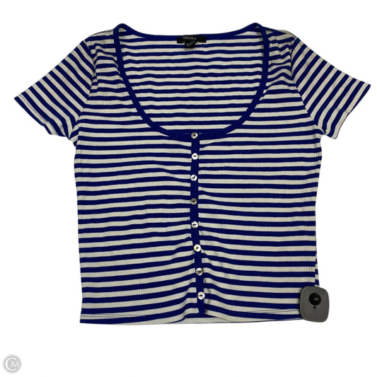 Top Short Sleeve Basic By Forever 21 In Blue, Size: L