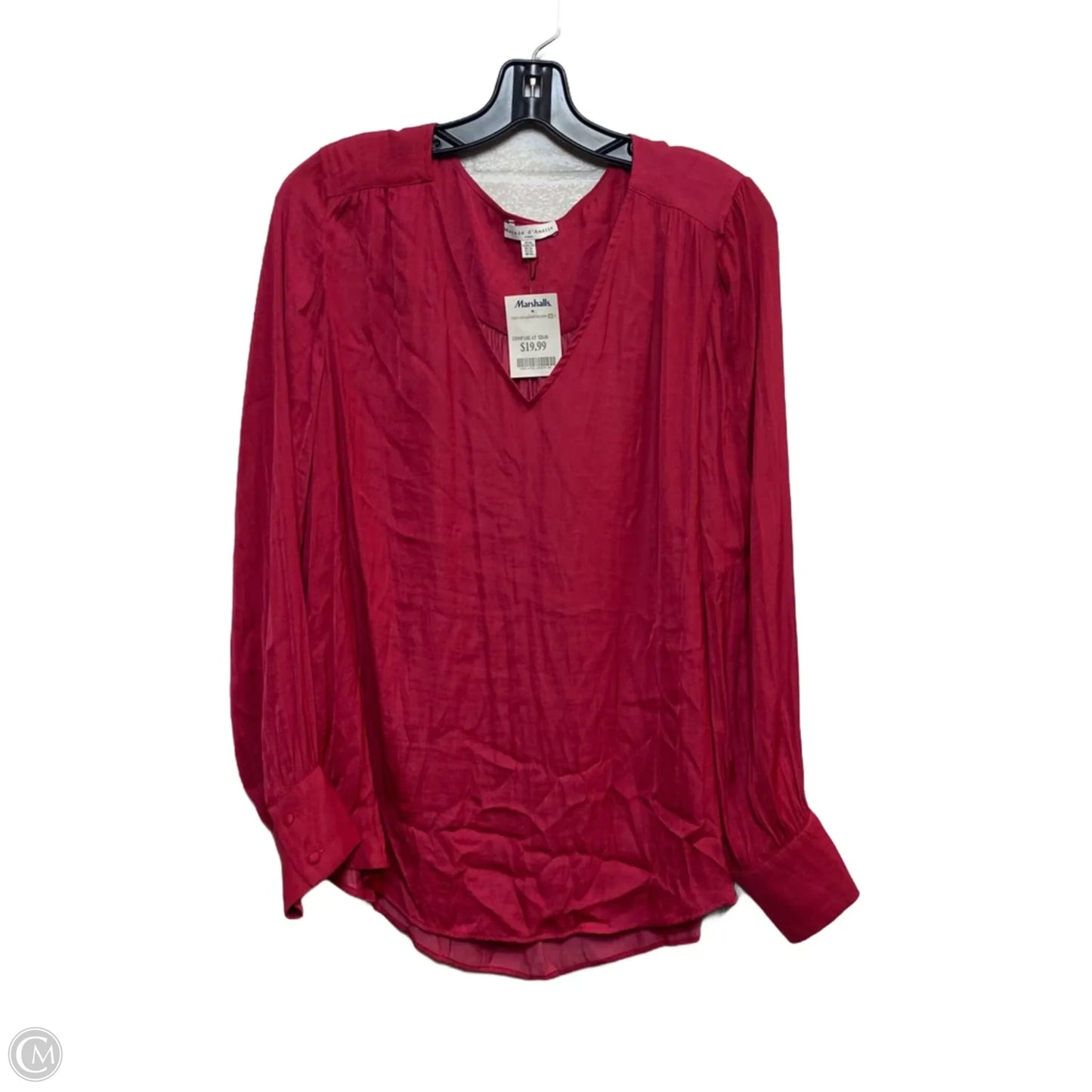 Blouse Long Sleeve By Maison Damelie In Pink, Size: Xl