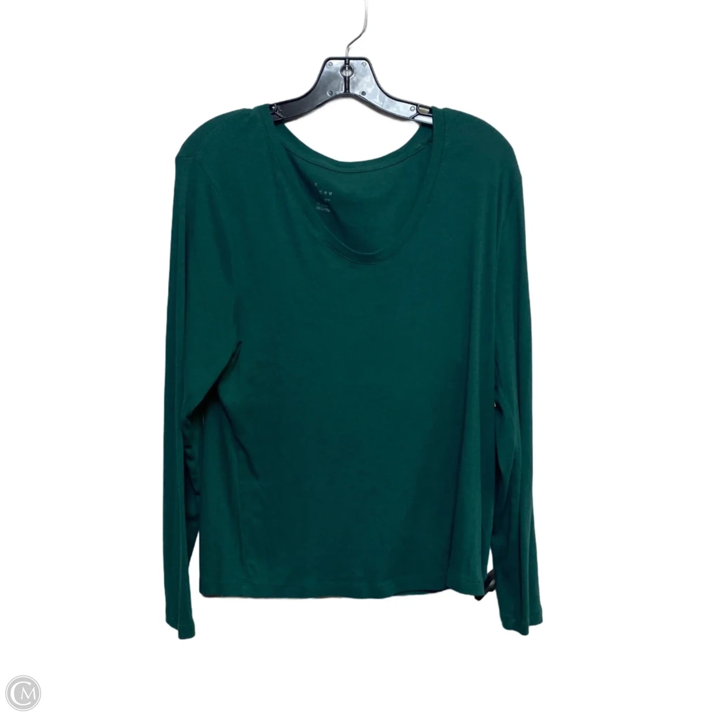 Top Long Sleeve Basic By A New Day In Green, Size: 1x