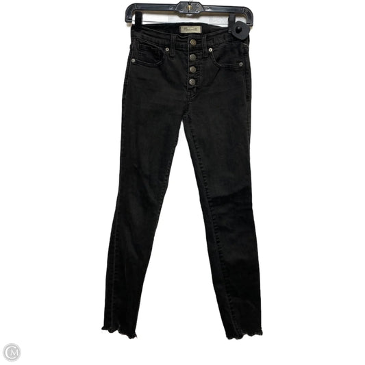 Jeans Skinny By Madewell In Black Denim, Size: 0