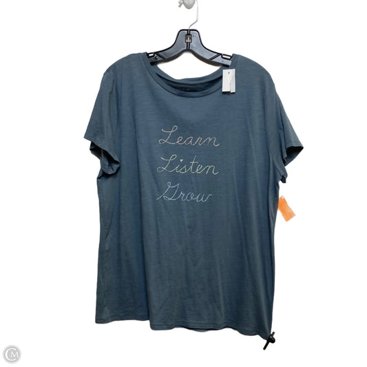 Top Short Sleeve By Loft In Blue, Size: Xl