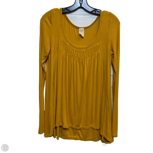 Top Long Sleeve By We The Free In Yellow, Size: S