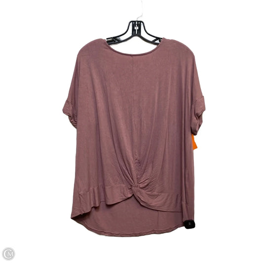 Top Short Sleeve By Zenana In Mauve, Size: 1x
