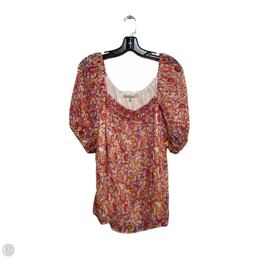 Top Short Sleeve By Clothes Mentor In Floral Print, Size: 1x