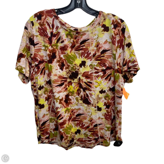 Top Short Sleeve By Westbound In Floral Print, Size: Xl