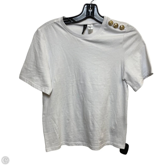 Top Short Sleeve By Divided In White, Size: Xs