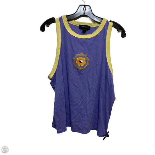 Tank Top By Forever 21 In Purple & Yellow, Size: 3x
