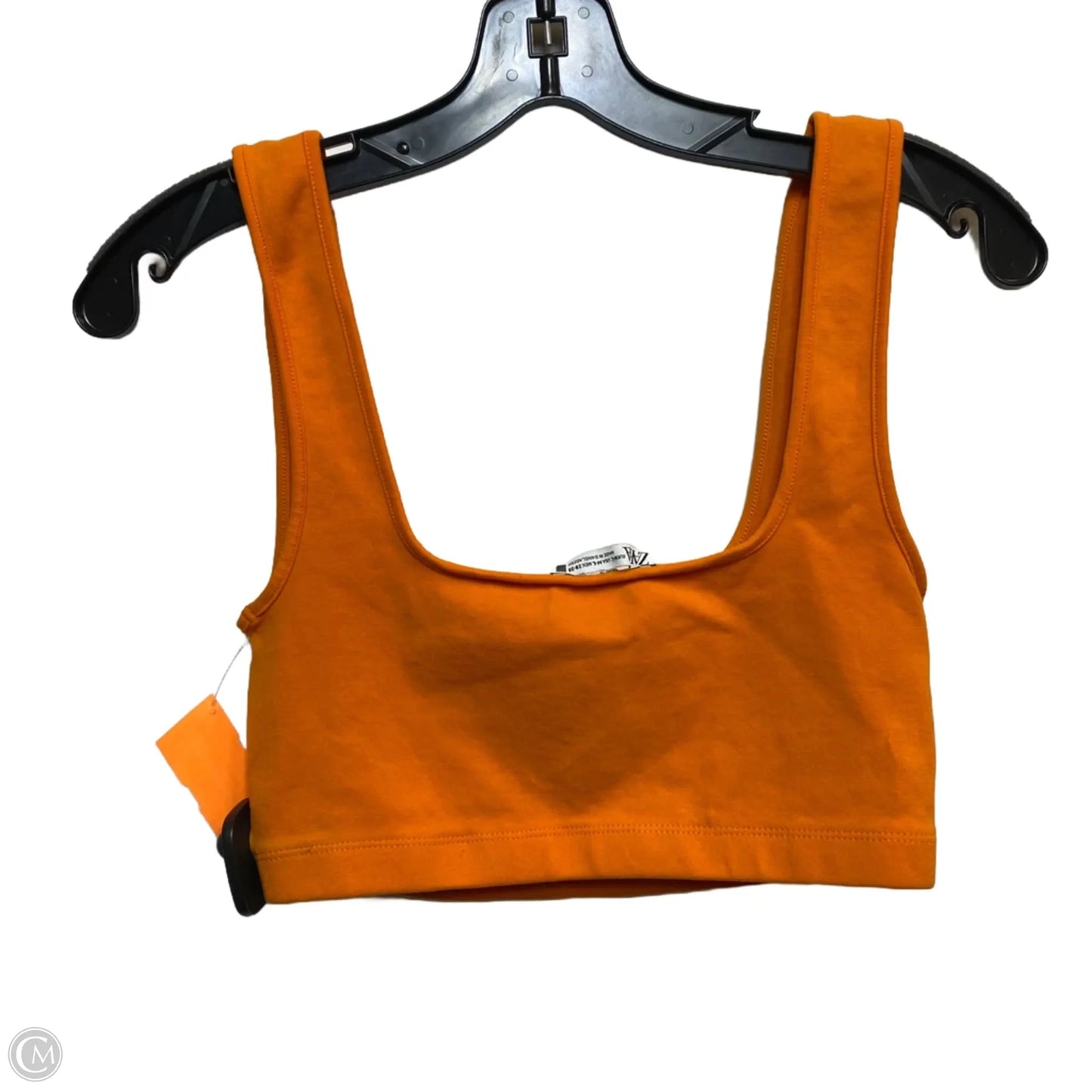 Top Sleeveless Basic By Zara In Orange, Size: M