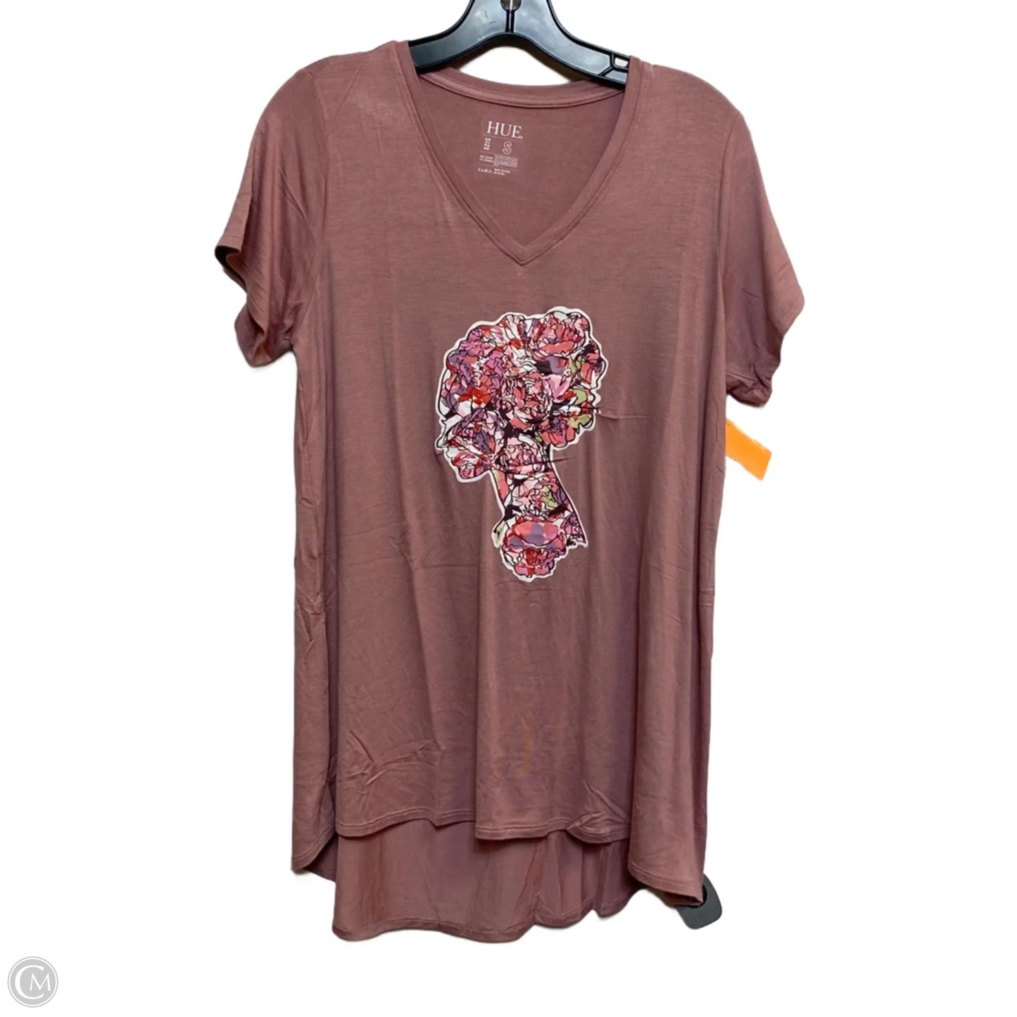 Top Short Sleeve Basic By Hue In Pink, Size: S