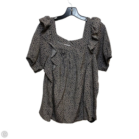 Top Short Sleeve By Lc Lauren Conrad In Grey, Size: L