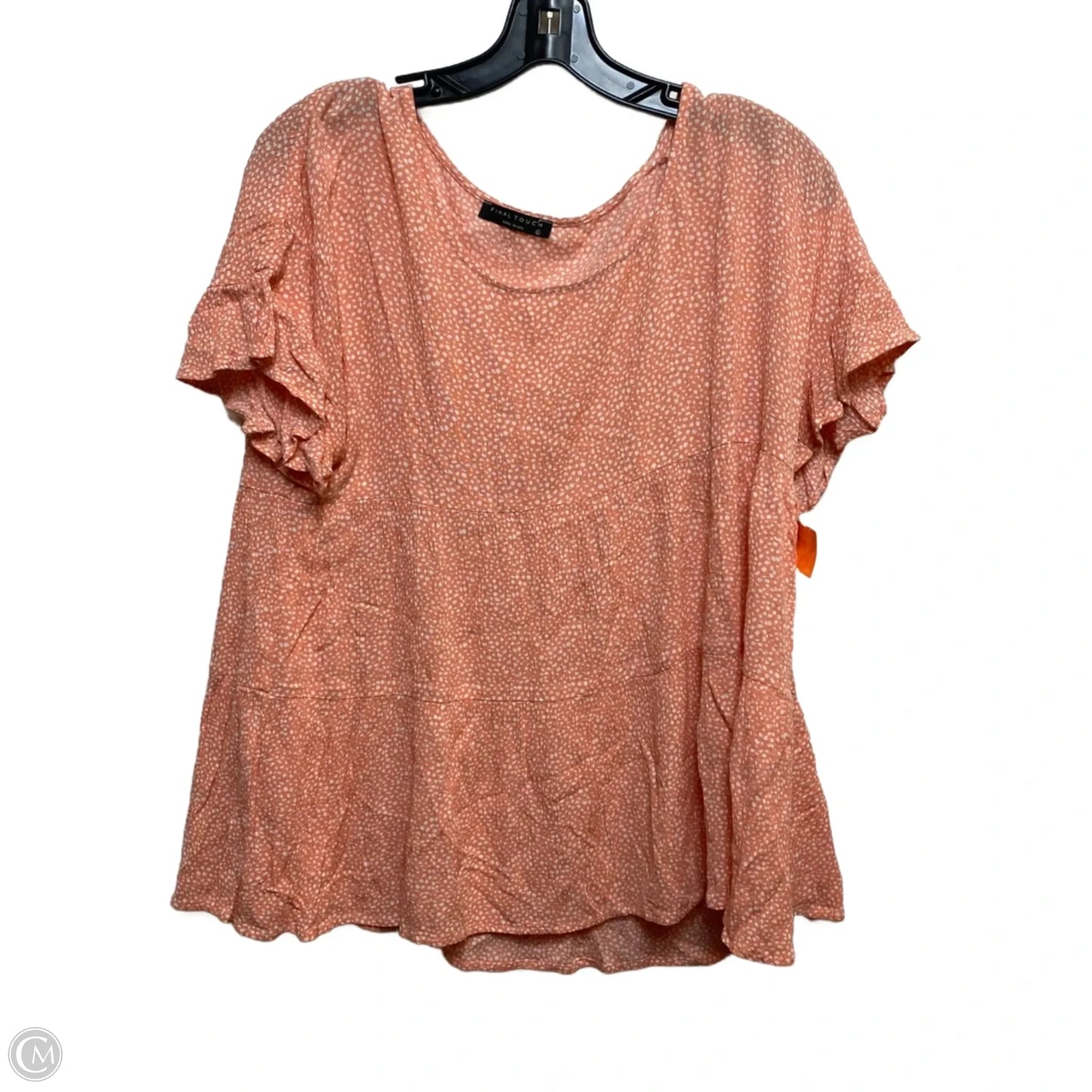 Top Short Sleeve By Final Touch In Pink, Size: L