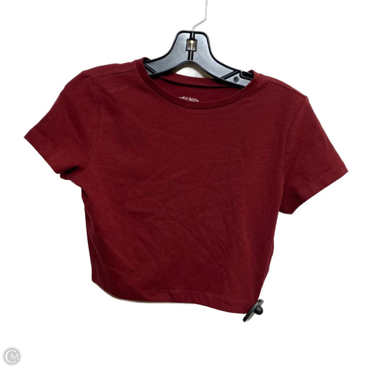 Top Short Sleeve Basic By Wild Fable In Red, Size: M