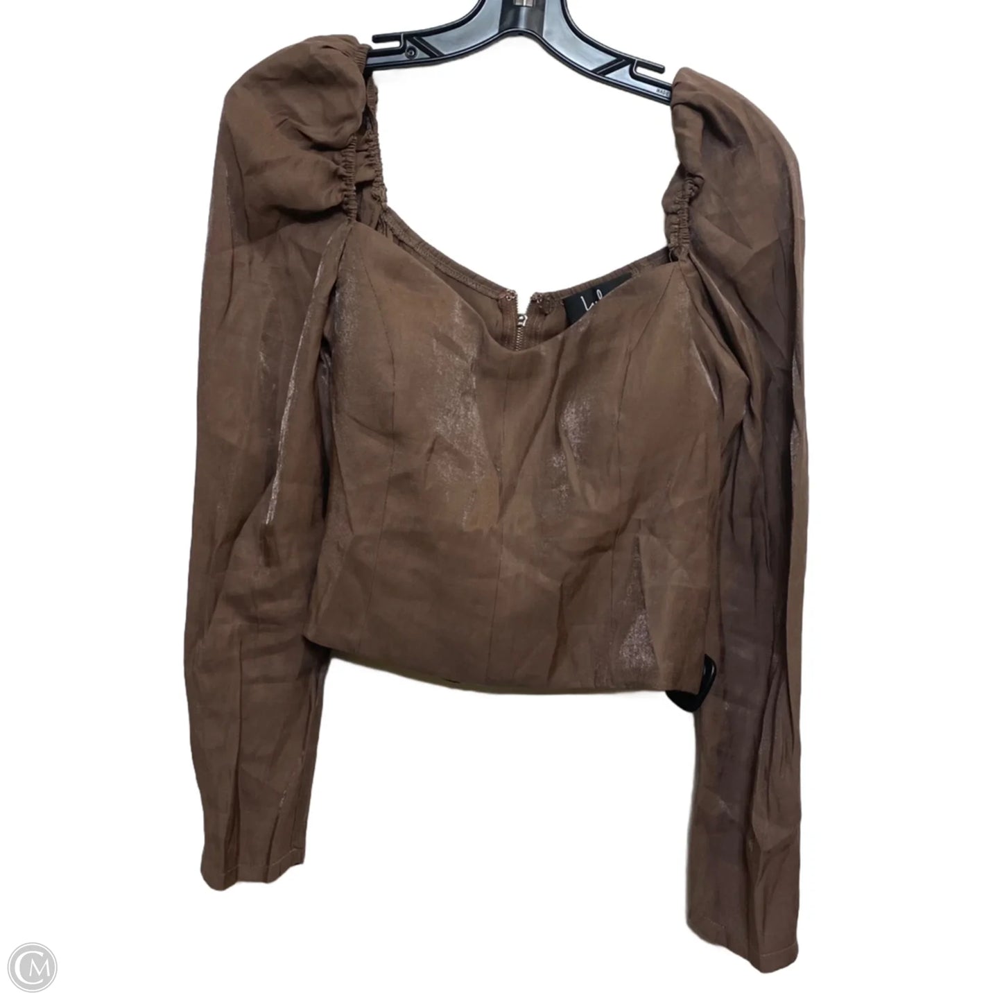 Top Long Sleeve By Lulus In Brown, Size: M