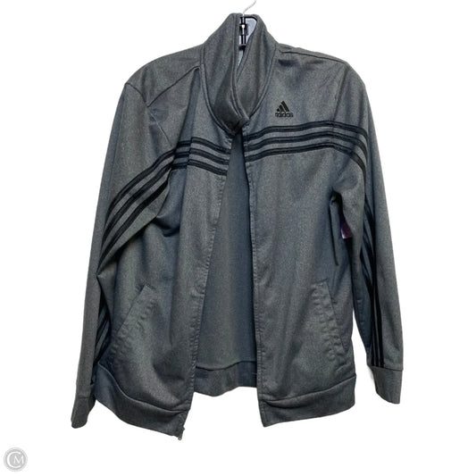 Athletic Jacket By Adidas In Grey, Size: Xl