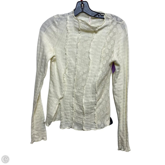 Top Long Sleeve By Free People In Cream, Size: M