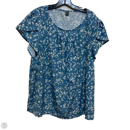 Top Sleeveless By Shein In Blue, Size: 4x