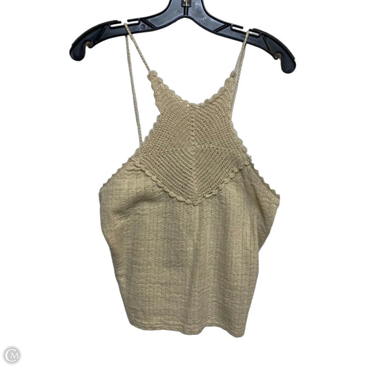 Top Sleeveless By H&m In Tan, Size: M