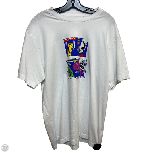 Top Short Sleeve By Clothes Mentor In White, Size: Xl