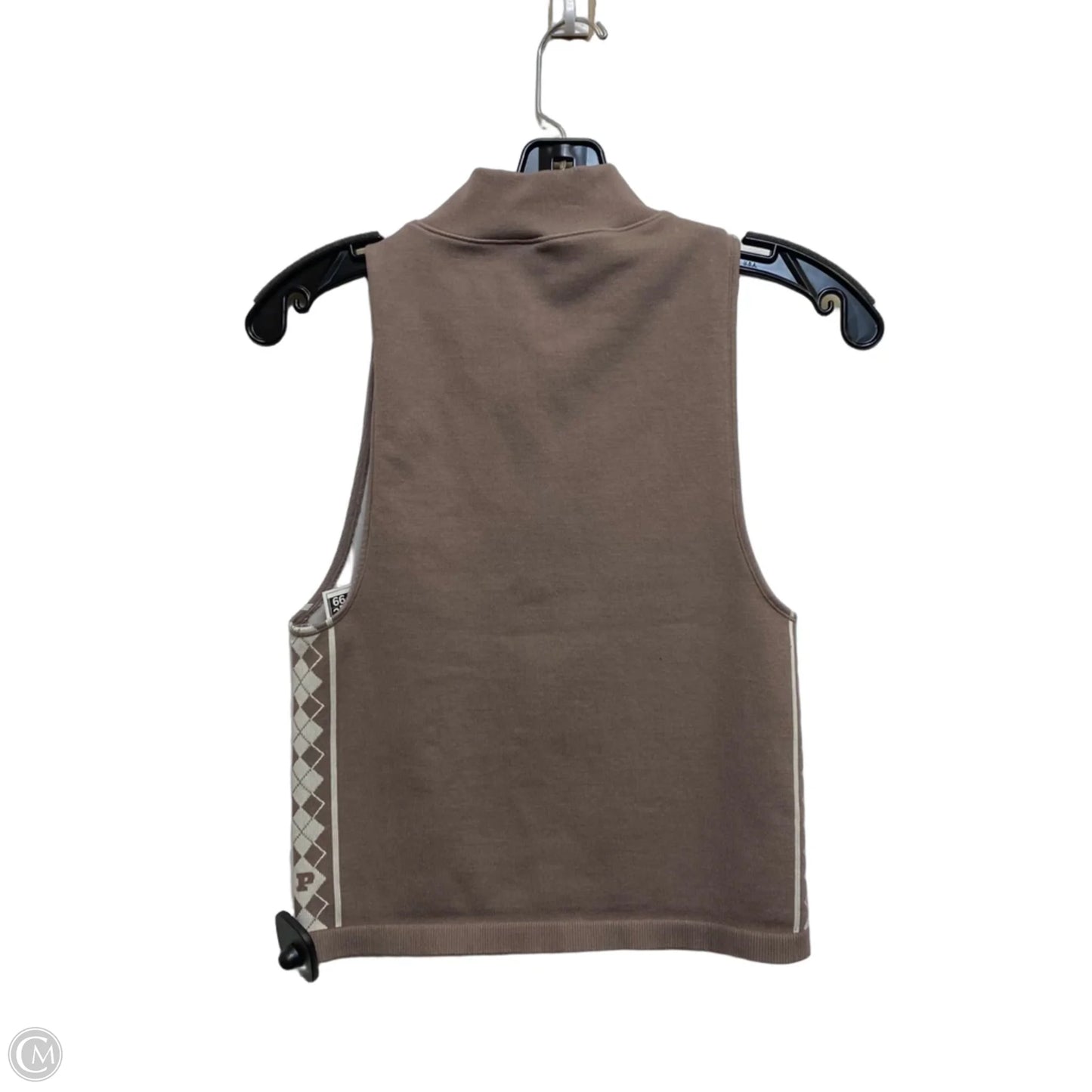 Top Sleeveless By Pink In Tan, Size: M