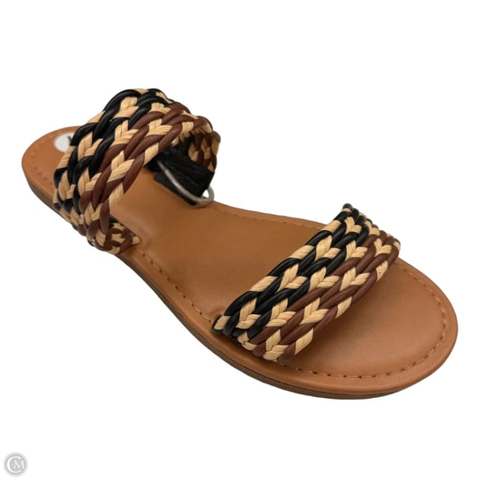 Sandals Flats By Universal Thread In Brown & Green, Size: 7