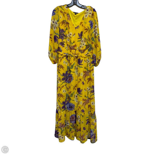 Dress Casual Maxi By Nina Leonard In Yellow, Size: Xl