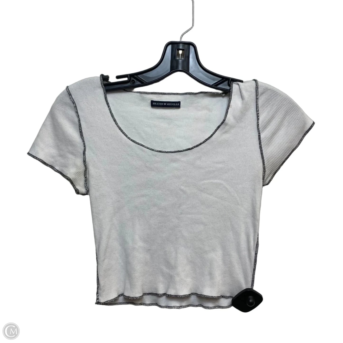 Top Short Sleeve By Brandy Melville In White, Size: Osfm