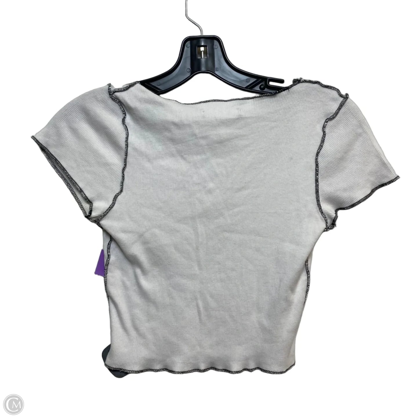 Top Short Sleeve By Brandy Melville In White, Size: Osfm