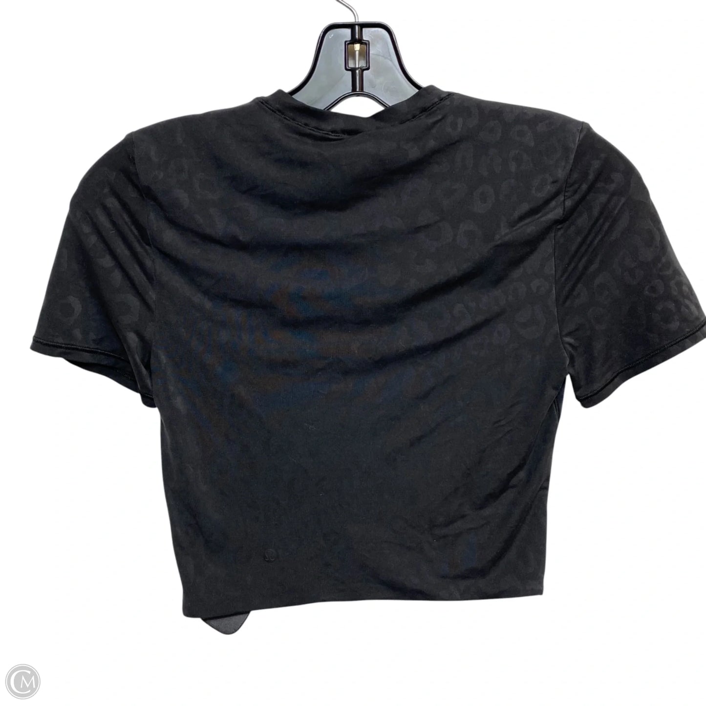 Athletic Top Short Sleeve By Lululemon In Black, Size: S